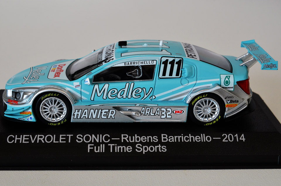 RUBENS BARRICHELLO 2014 FULL TIME SPORTS CHEVROLET SONIC STOCK CAR V8 1:43